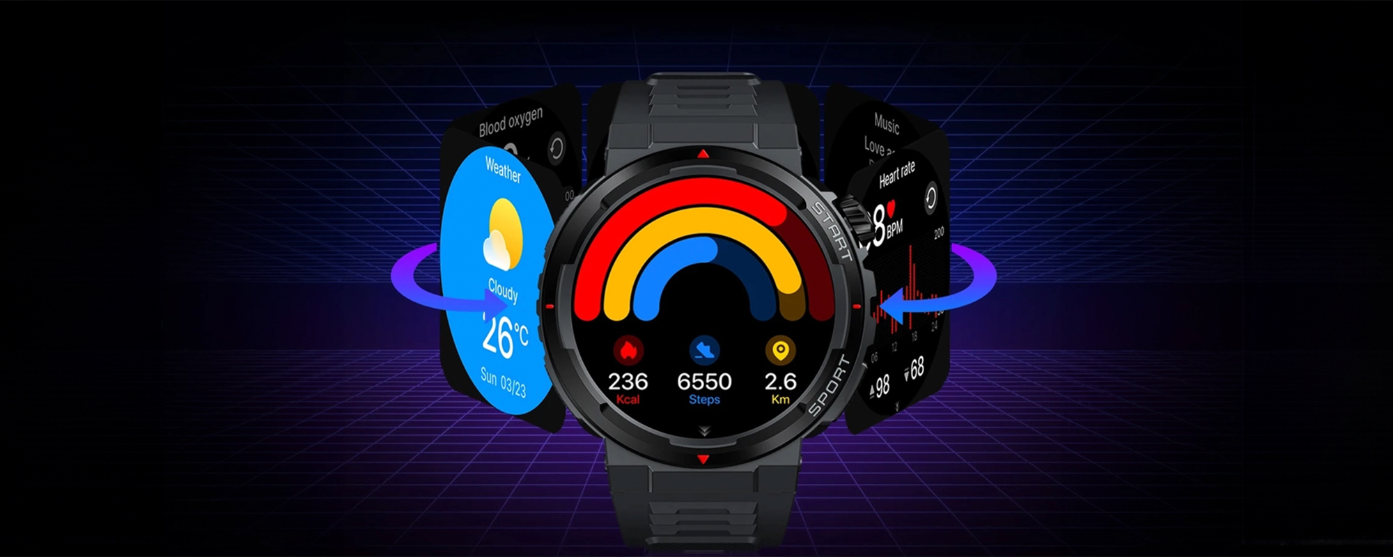 Smartwatch Zeblaze Ares 3 Plus - czarny